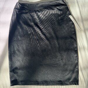 NWT Susana Monaco Black Stretch Bodycon Midi Skirt Size Large